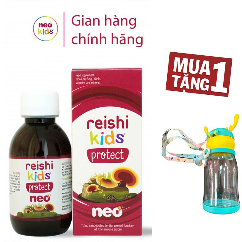 (Kèm quà tăng ) Siro Tăng đề kháng reishi kids Linh chi hữu cơ nhập khẩu Châu Âu cho bé