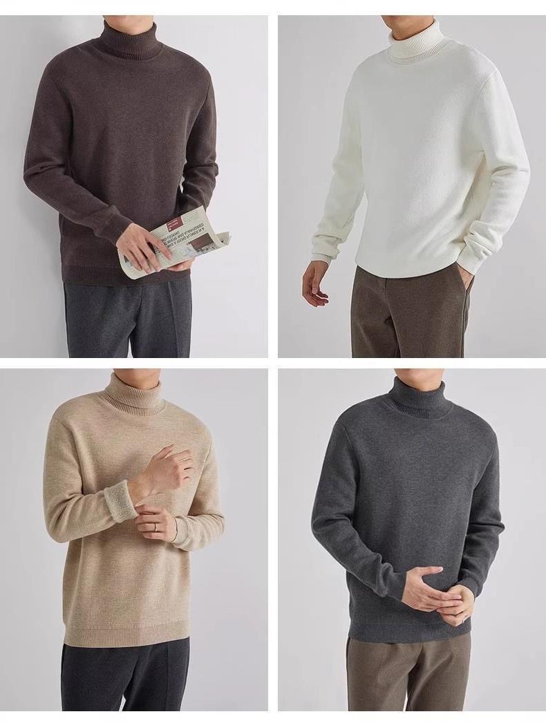 Product Introduction of Áo Len Nhung Một Mảnh, Cao Cổ Giữ Nhiệt, Lót Lông Cừu, Dành Cho Nam Giới, Thích Hợp Cho Mùa Thu Và Mùa Đông, Cổ Bẻ Áo, Đồ Len Mặc Trong, Áo Thường Ngày Độ Dày 1 / 2, 2024 12