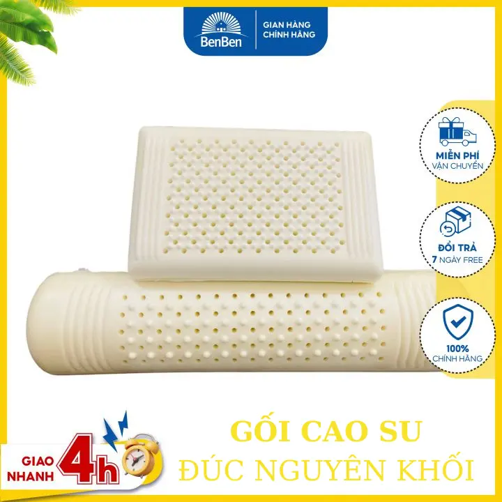Gối cao su non nguyên khối, không màu không mùi, hàng Việt Nam chất lượng  - benbenshop
