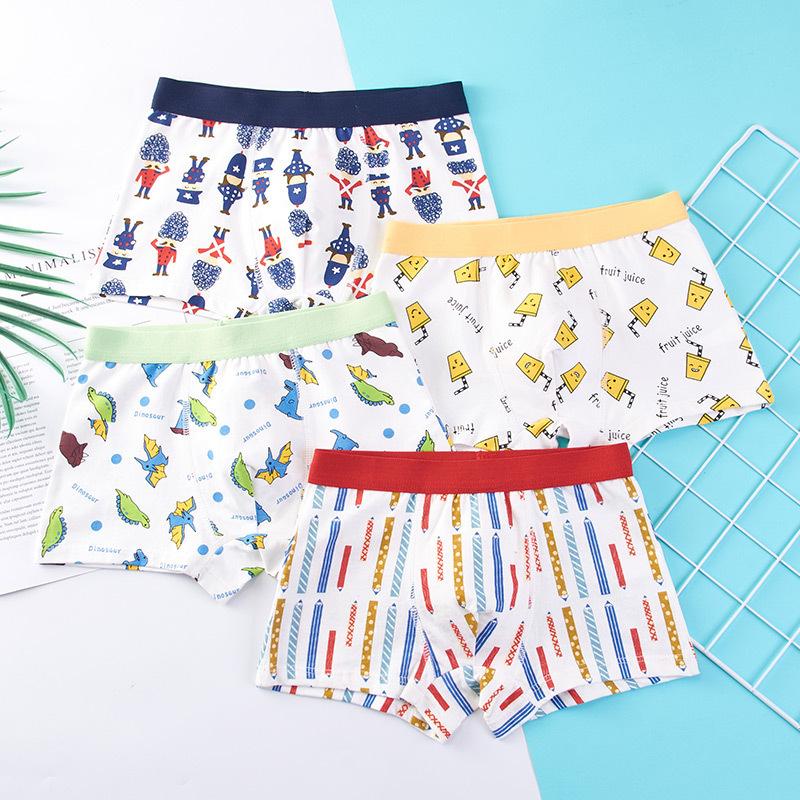 Product Introduction of Set 4 quần chíp bé trai từ 3-10 tuổi - Quần sịp đùi - Chất liệu vải cotton thoáng mát (QC18-QC40) 2