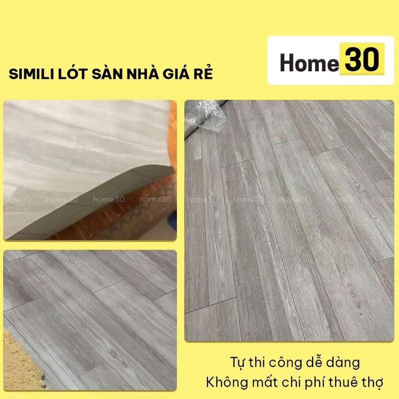 Simili lót sàn vân gỗ nhám chống nước giá rẻ, thảm nhựa lót sàn pvc dạng cuộn khổ 1m 4
