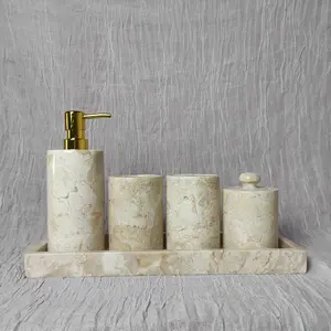 Botol sabun cair set Kamar mandi marmer marble