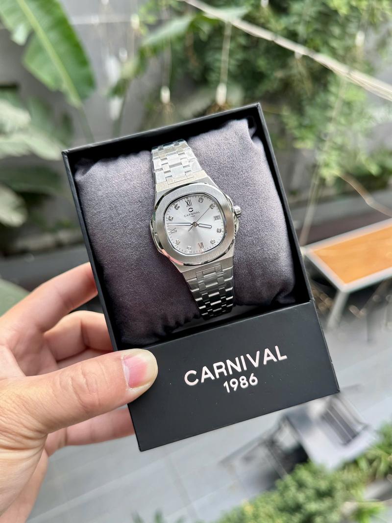 Product Introduction of Đồng Hồ Nữ CARNIVAL 8160L Size 34mm Form Nautilus - Kính Sapphire | Hàng Chính Hãng 6