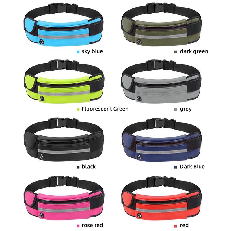 Product Introduction of Outdoor Sports Waist Bag, 1 Count Waterproof Running Storage Bag with Water Bottle Holder, Running Supplies for Men & Women 2