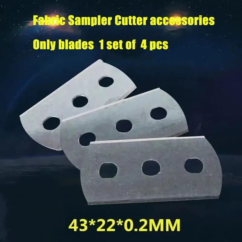 Fabric Sampler Cutter accessories, blades, one set of 4 pieces，Rubber pad