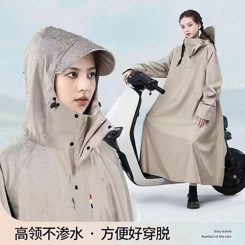 Áo mưa cho xe tay ga Điện có tay áo, dài và toàn thân, áo mưa nặng, dành cho nam và nữ, người lớn, dày dặn, thích hợp để đi xe đạp, ra mắt vào năm 2025 2