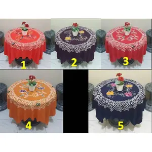 TAPLAK MEJA TAMU PERSEGI POLA BULAT Batik