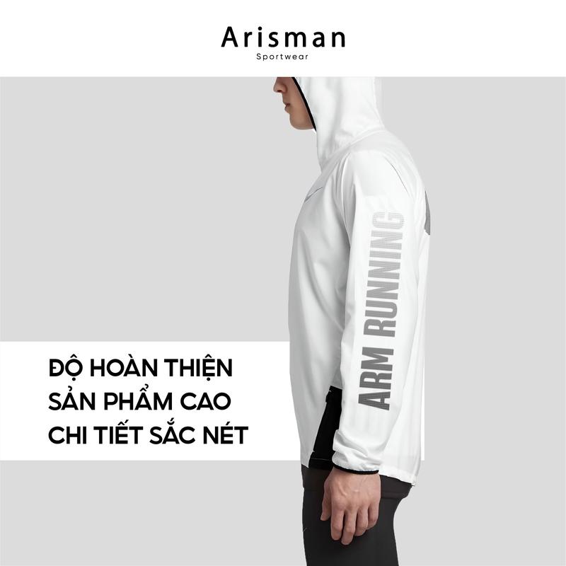 Áo khoác gió chạy bộ 1 lớp mỏng Tập Gym siêu nhẹ ARM chống gió, chống bụi, chất vải dày dặn 1