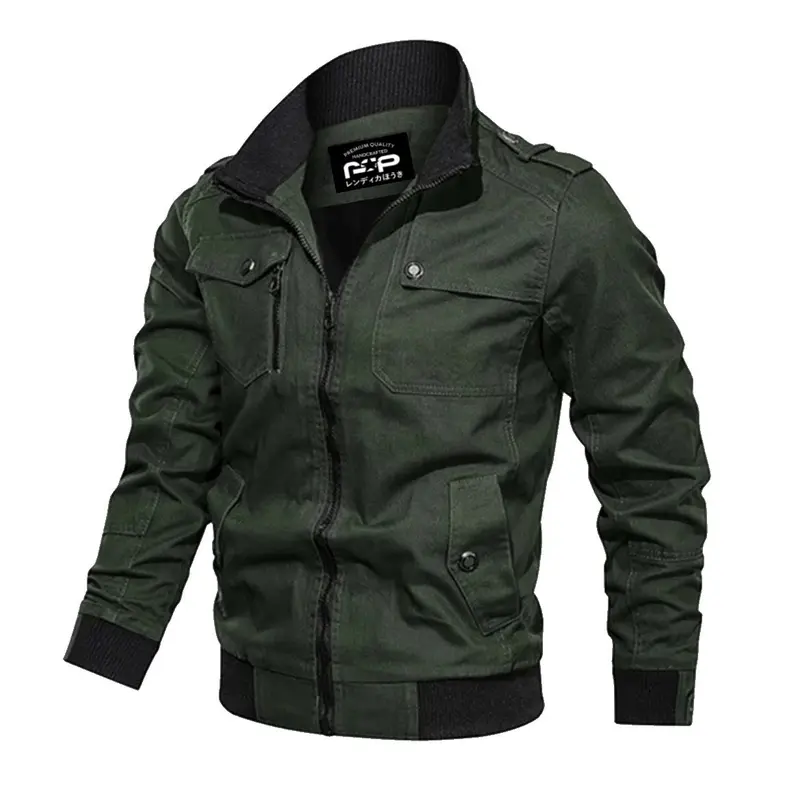 Jaket Bomber Kanvas Military Klasik By Rsp Jaket Bomber Klasik Pria Casual Tebal Semi Parka 2