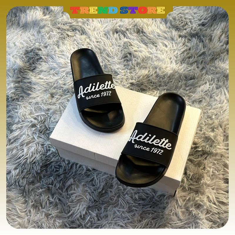 Dép Nam Nữ Quai Ngang Cao Su Adi Since Màu Đen Hot 2024 DéP Slipper  Dép Lê Đế Bằng