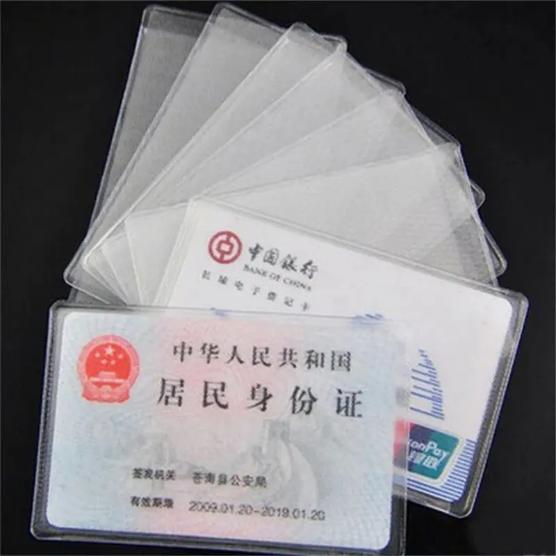 Chủ thẻ trong suốt không thấm nước, 10 cái, chất liệu PVC mờ, chống từ tính, thích hợp cho thẻ tín dụng và ID, bao đựng thẻ, tay áo bảo vệ thẻ, Welove Store 2