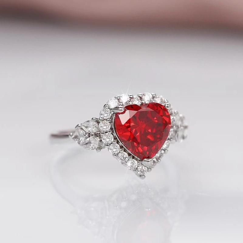 Product Introduction of Xiyin Hot-Selling Ocean Heart Pendant Necklace Beautiful Light Luxury Niche Ring Earring Set Summer Clavicle Chain 14