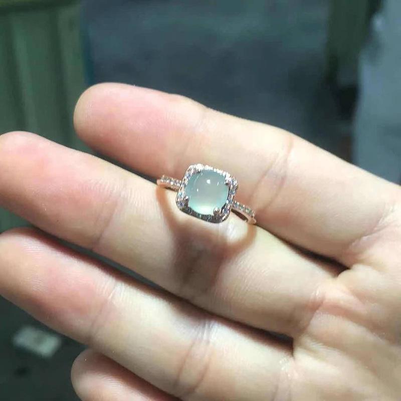 Nhẫn Nữ, Mạ Mưa Sương Mù, Mã Não Băng Cao, Thời Trang Thanh Lịch, Dễ Phối Đồ, Có Thể Điều Chỉnh, Tuyệt Vời Làm Quà Tặng 0