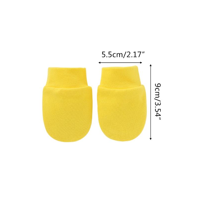 Product Introduction of Two Piece Set of Baby Scratch Resistant Soft Cotton Gloves for Newborn Face Protection 2