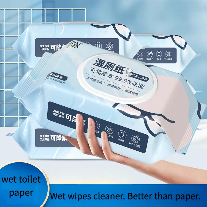 Wet Toilet Paper Household Large Pack Biodegradable Wet Toilet Towels Flushable Portable