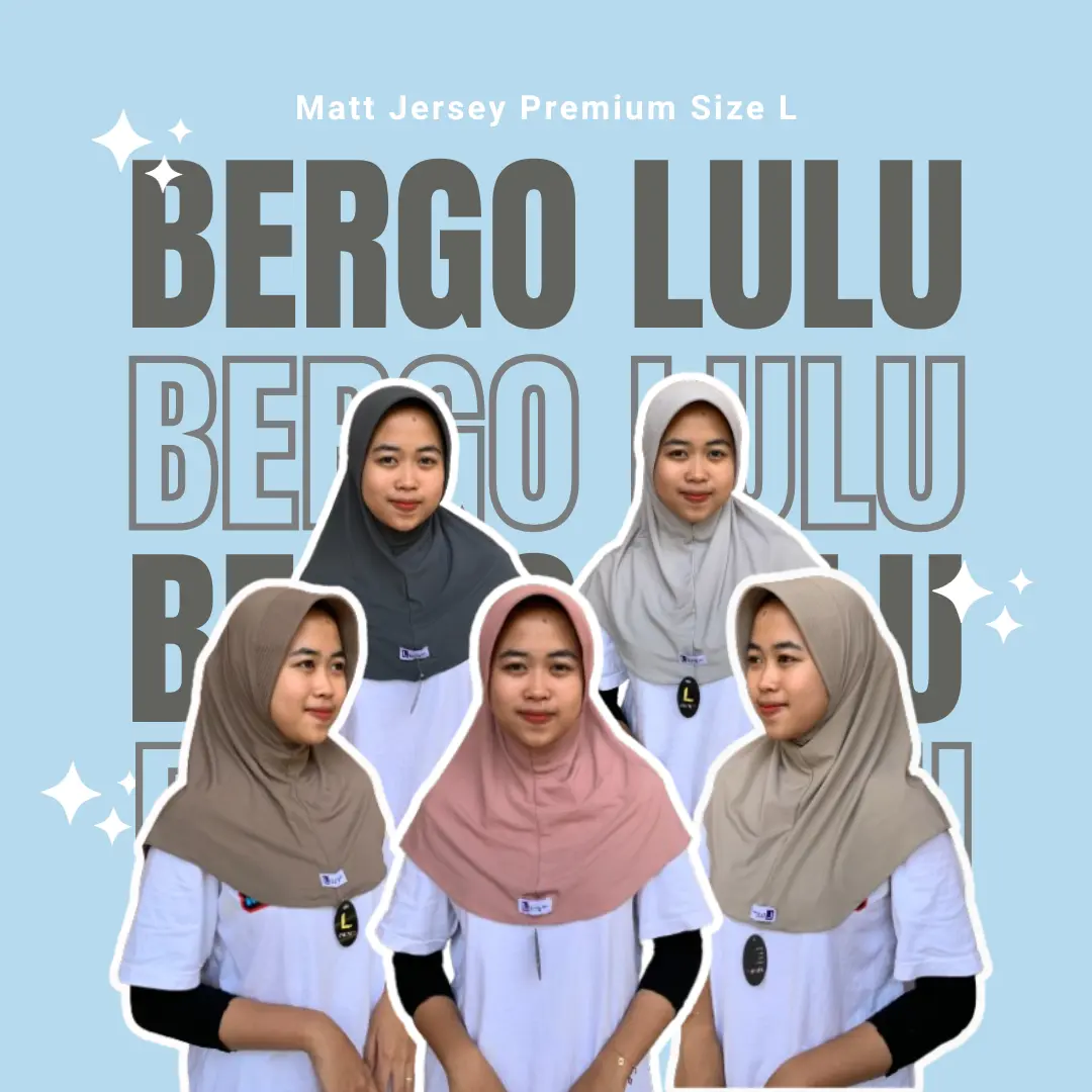 Hijab Sport Bergo Size L Jersey Premium - Bergo Lulu Instan