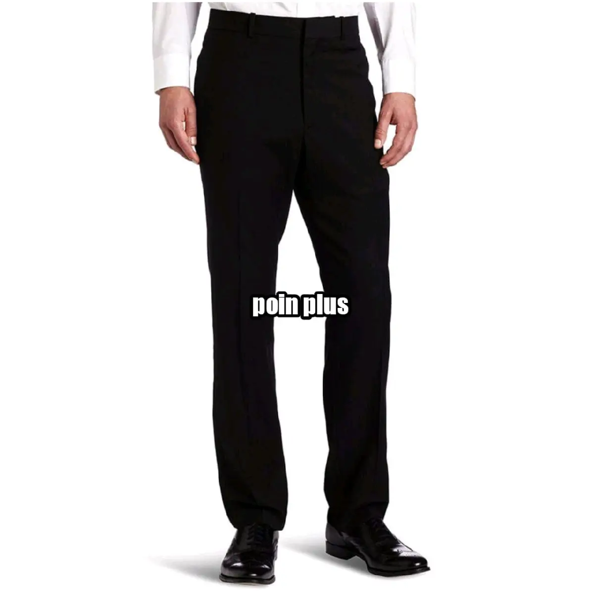 celana bahan poinplus material twis cardinal | celana bahan reguler poinplus | celana bahan standar poinplus hitam nyaman formal  tebal  pria  panjang  kerja Kantor