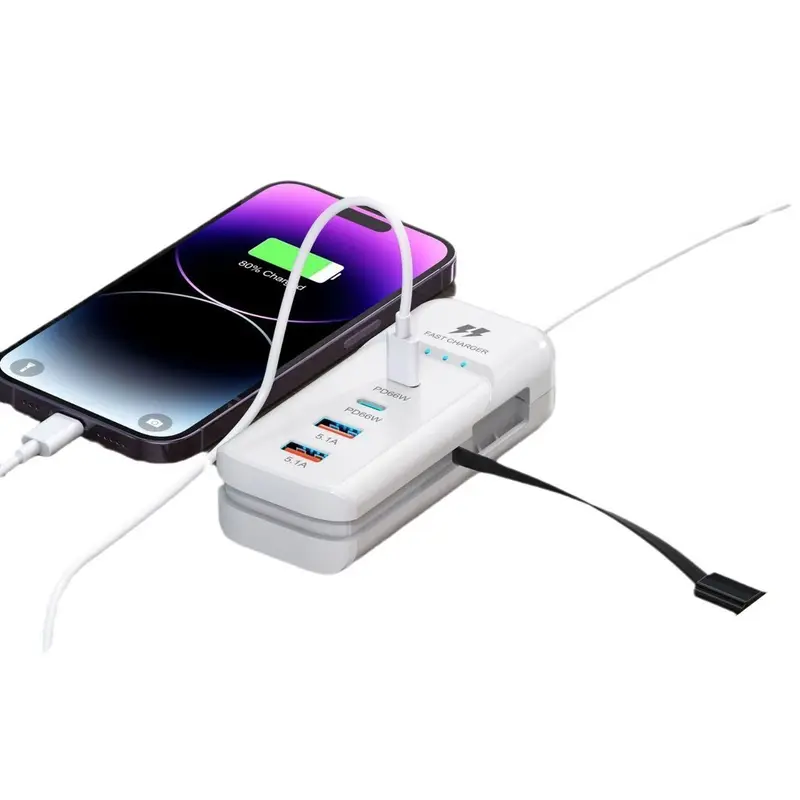 Ổ cắm sạc điện thoại  2 cổng sạc  PD + 2 cổng usb 6