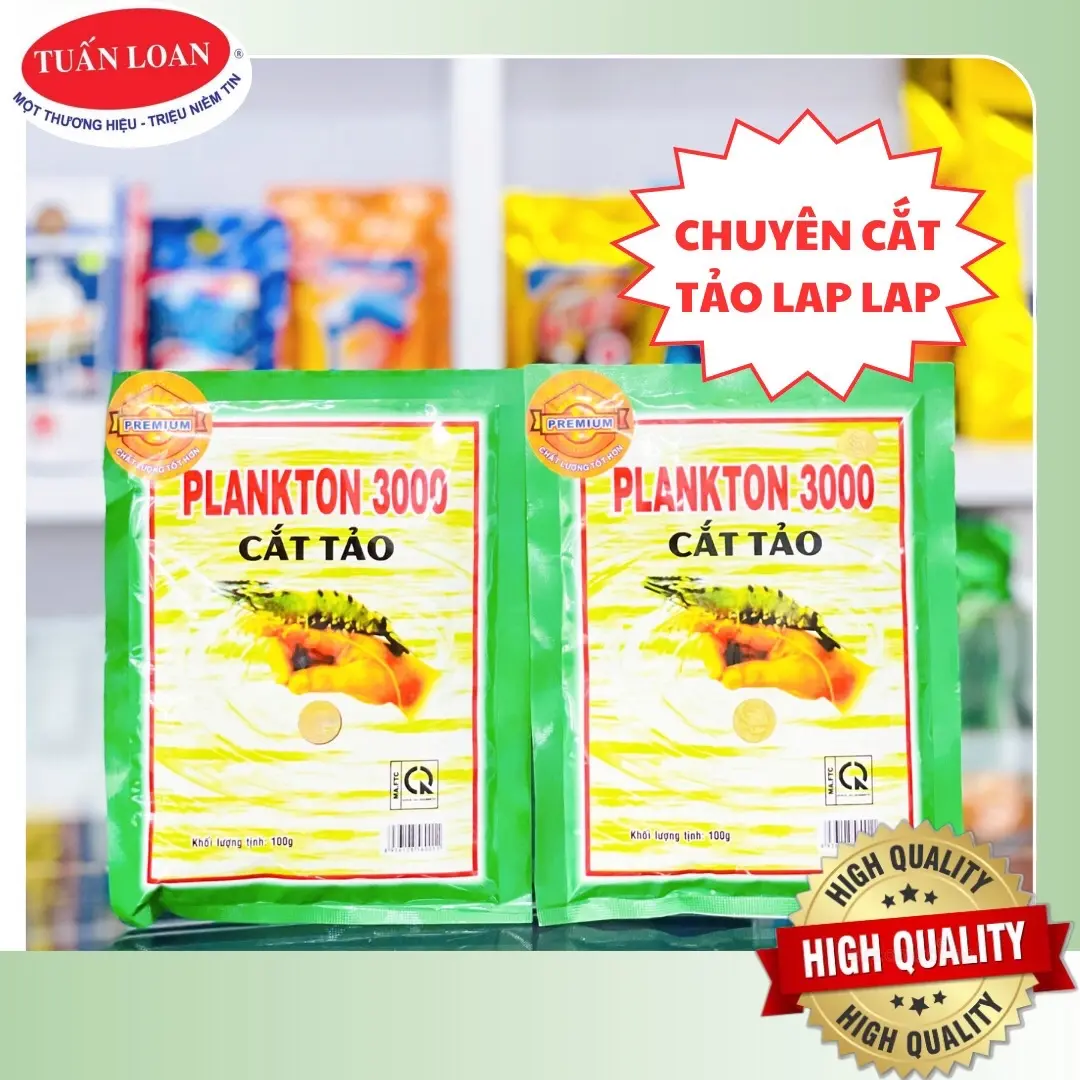 PLANKTON 3000 XANH (100GR) CẮT & XỬ LÝ TẢO XANH, TẢO ĐỘC, TẢO PHÁT SÁNG TRONG AO NUÔI TÔM - PLANKTON 3000 XANH (100GR)