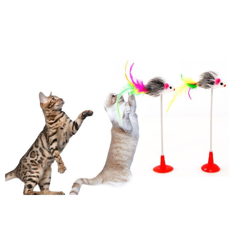 Chuột Dính Lò Xò Có Đế Hít - Đồ Chơi Cho Mèo - Đồ Chơi Cần Câu Tự Tương Tác Cho Mèo - KPETMART 3