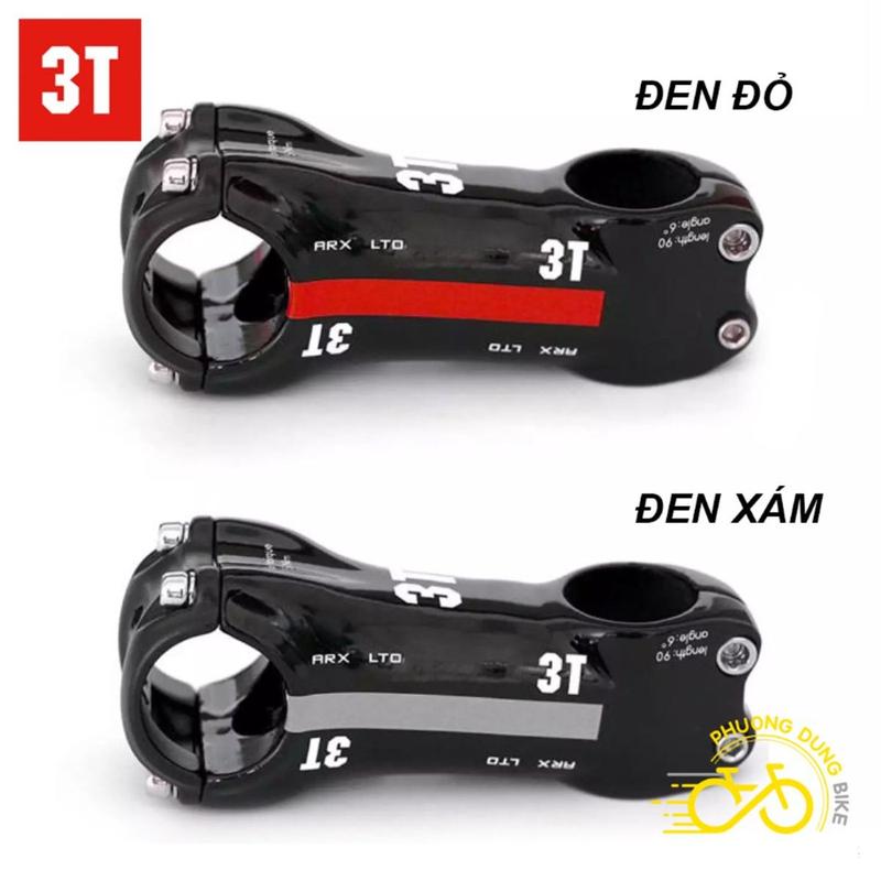 Pô tăng xe đạp CARBON 3T 31.8 x 60mm / 70mm / 80mm / 90mm / 100mm / 110mm / 120mm (Góc 6 độ)