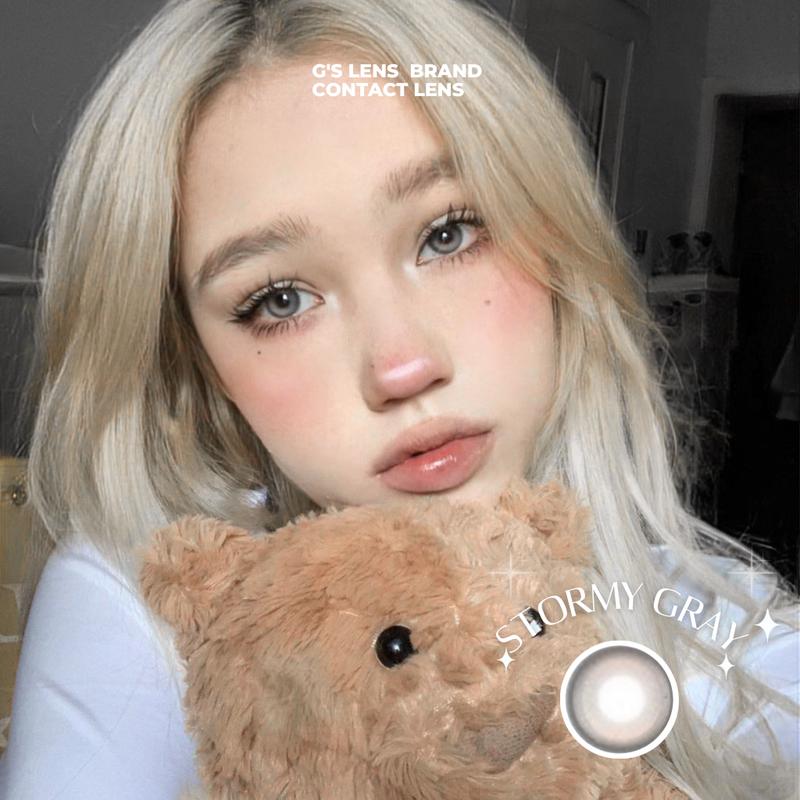  Lens Mắt Kính Áp Tròng Xám Tây Siêu Tây STORMY GRAY Giãn Ít S 14,2mm Có 0 Đến 8 Độ Cận  LENS NỘI ĐỊA TRUNG  