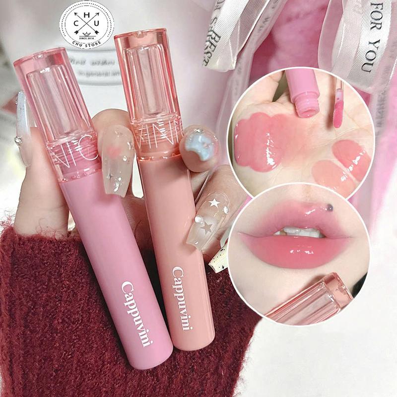 CST1 Son Kem Bóng CAPPUVINI Tone Hồng Nude Dưỡng Môi Căng Bóng Mềm Mịn Màu Sắc Xinh Xắn Ngọt Ngào Son33