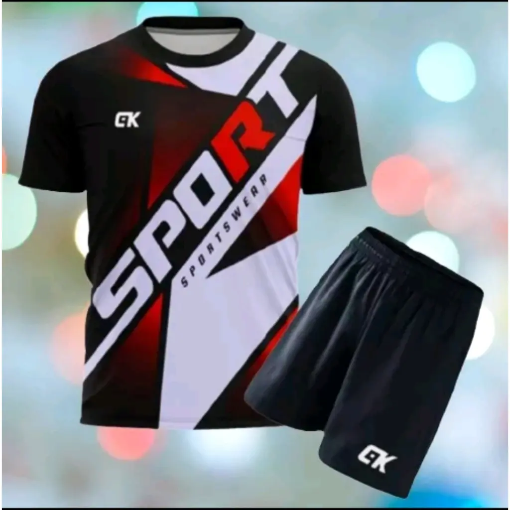 [BAYAR DI TEMPAT] MZ 002 Kaos Olahraga 1 Set Stelan & Atasan Volly Wanita & Pria Dewasa//Kaos Olahraga Volly Futsall Printing Size M-L-XL Baju Pakaian Setelan