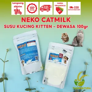 SUSU KUCING BAYI BARU LAHIR YANG BAGUS RECOMMENDED BIAR GEMUK 1 2 3 BULAN NEKO CATMILK MURAH 100GR GRATIS ONGKIR