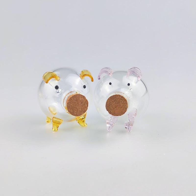 Product Introduction of COD 4cmX5cm Mini Piggy Bank for Beans 1.57inchX1.97inch Glass Box Desktop Accessories Office Decorations Gifts Newest Version 7