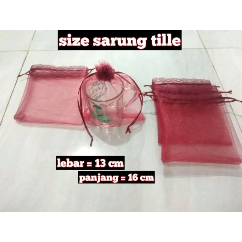 Sarung tile bungkus souvenir GELAS GAGANG / Size 13 x 16 0