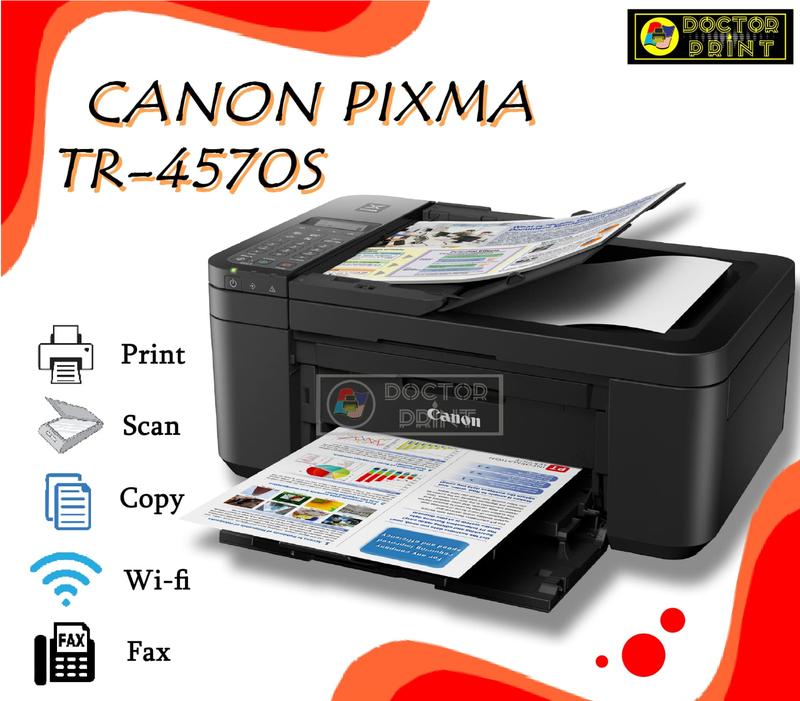 Canon Pixma TR4570S / TR4670s WiFi Duplex All-in-One Printer + ADF Print A4 - Scan F4 - Copy A4 0