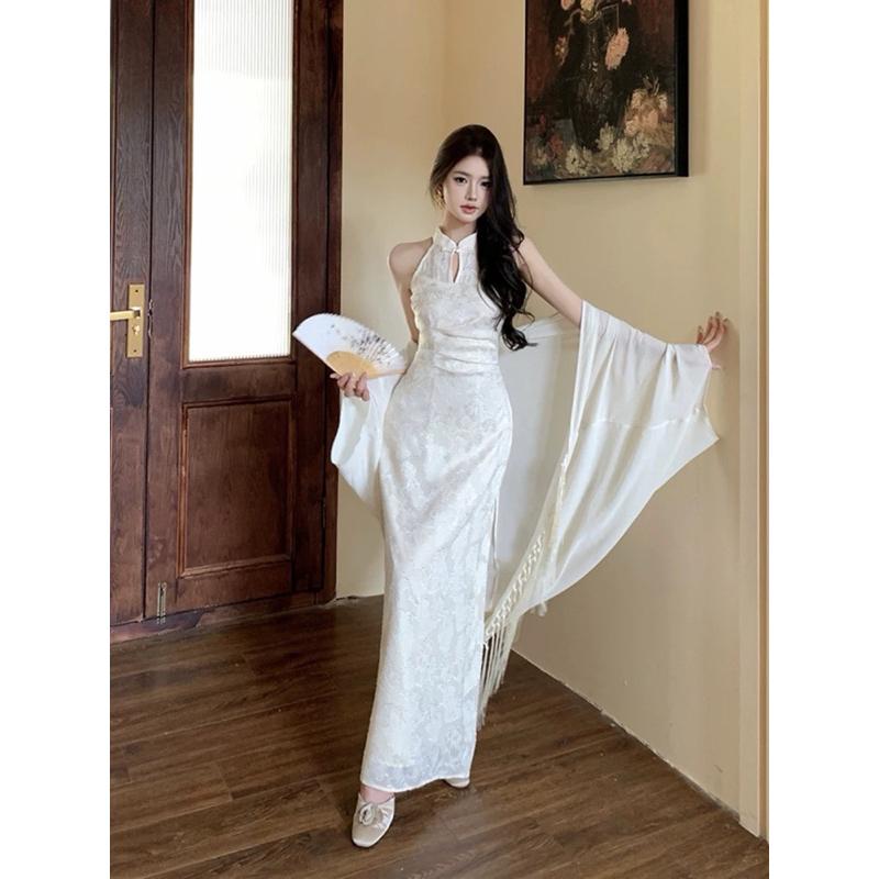 Sườn xám dài cách tân Thượng Hải - áo choàng sang trọng | 92