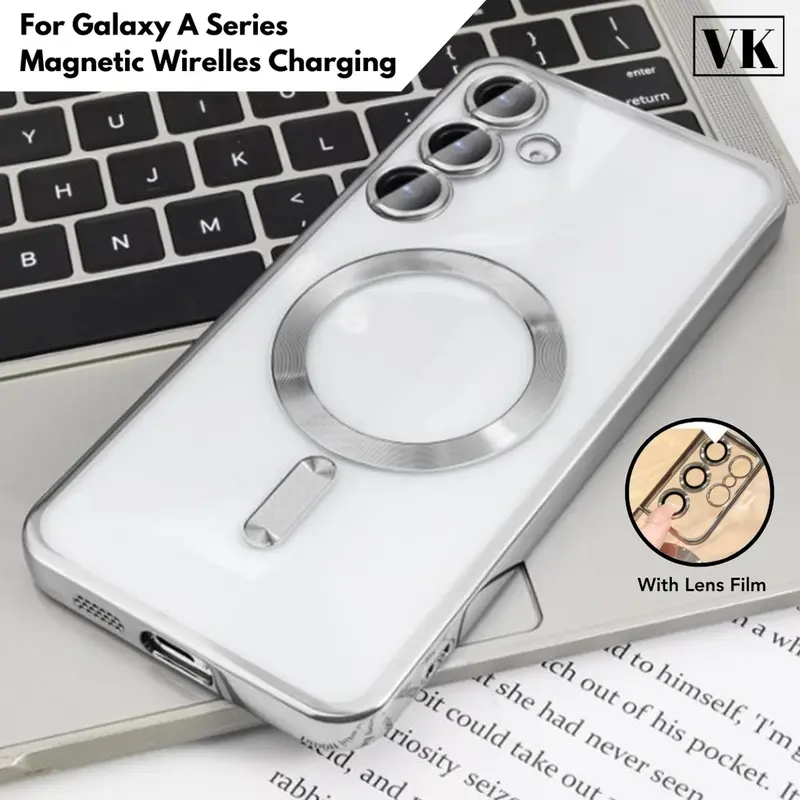 Case Magsafe Kompatibel Untuk HP Samsung A55 5G A05s A05 A35 A15 5G A16 Softcase Support Wireless Charging Anti Scratch Transparent 0