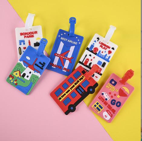 Tag Thẻ tên vali, hành lý, thẻ tên treo balo cho các bé, thẻ Silicon Chống Thất Lạc Cho Balo/ Vali Siêu cute 0