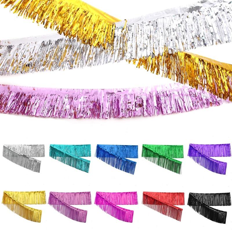 Product Introduction of 300cm Shiny Plastic Decorate Tassels Wedding Banquet Birthday Party Wall Backdrop Streamers Decoration Festive Home Supplies 15