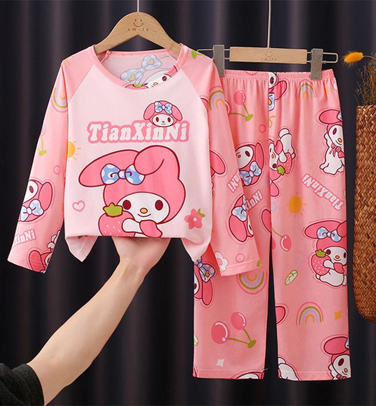 Product Introduction of Bộ Đồ Ngủ Trẻ Em, Hàng Mới Về, Mỏng Và Dài Tay, Thích Hợp Cho Mùa Xuân Và Mùa Thu, Cho Bé Gái, Trẻ Em Trung Và Lớn, Thiết Kế Hoạt Hình, Quần Áo Điều Hòa Không Khí, Bộ Quần Áo Mặc Nhà 16