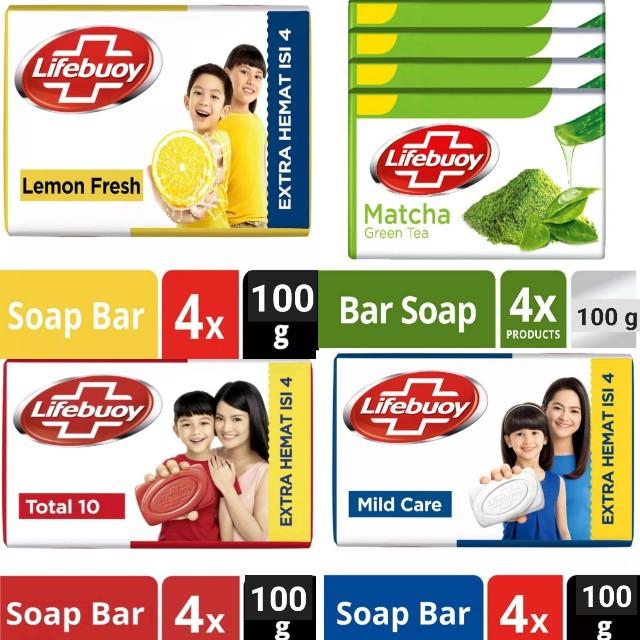 Product Introduction of Lifebuoy Sabun Batang 100gr Anti Bakteri 1 pack Isi 4pcs Bar Soap 1