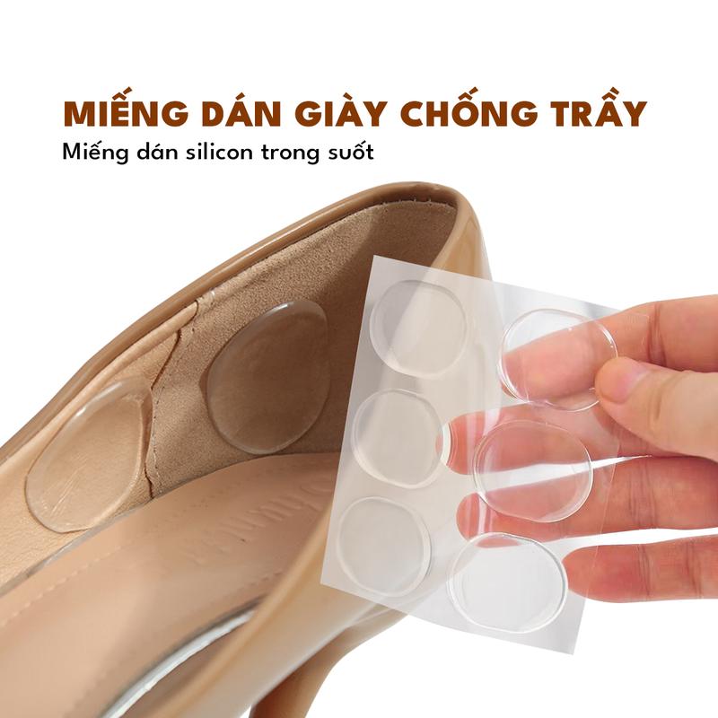 Product Introduction of Miếng silicon đệm lót êm chân khi mang giày, bảo vệ chân cọ xát vào giày trong suốt chống trượt 462 0