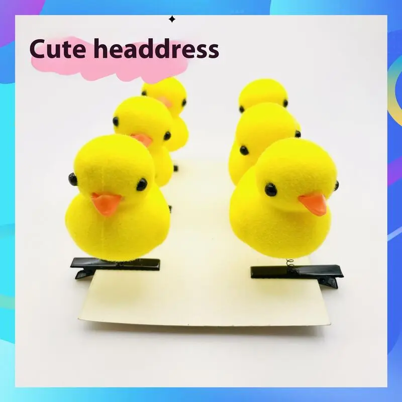 Kẹp Tóc Vịt Vàng, Lò Xo Tình Yêu Màu Đỏ, Phụ Kiện Chợ Đêm Tóc, Vịt 3D, Đồ Tạo Tác Dễ Thương, Bán