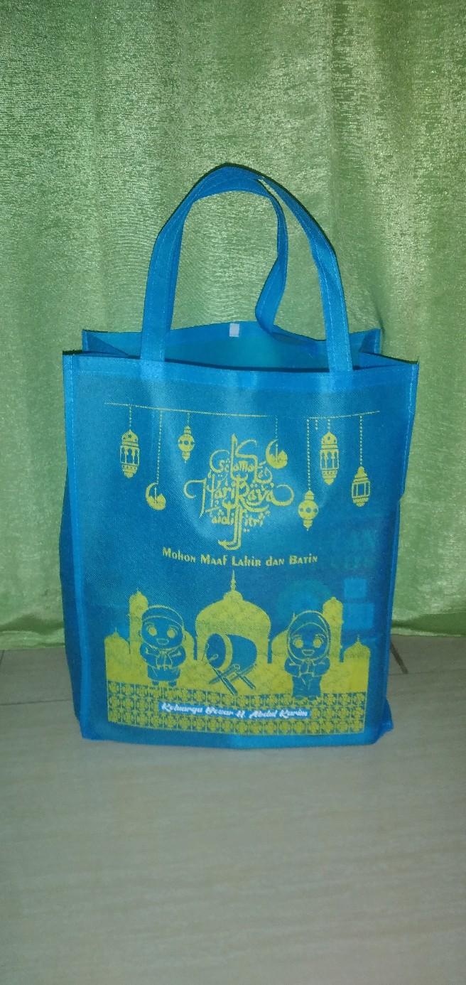 12 pcs Tas Parcel Lebaran Idul Fitri ukuran Besar 30X40x14 Tas sembako