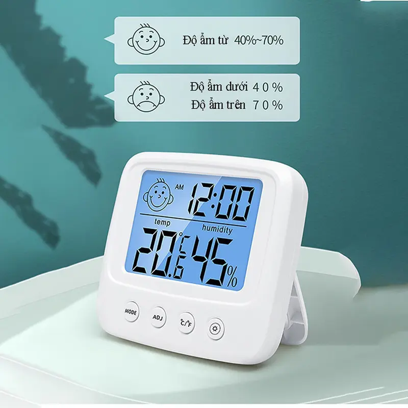 Nhiệt kế điện tử 3 trong 1 Phòng ngủ Nhiệt kế đa chức năng Dự báo thời tiết thuận tiện 3