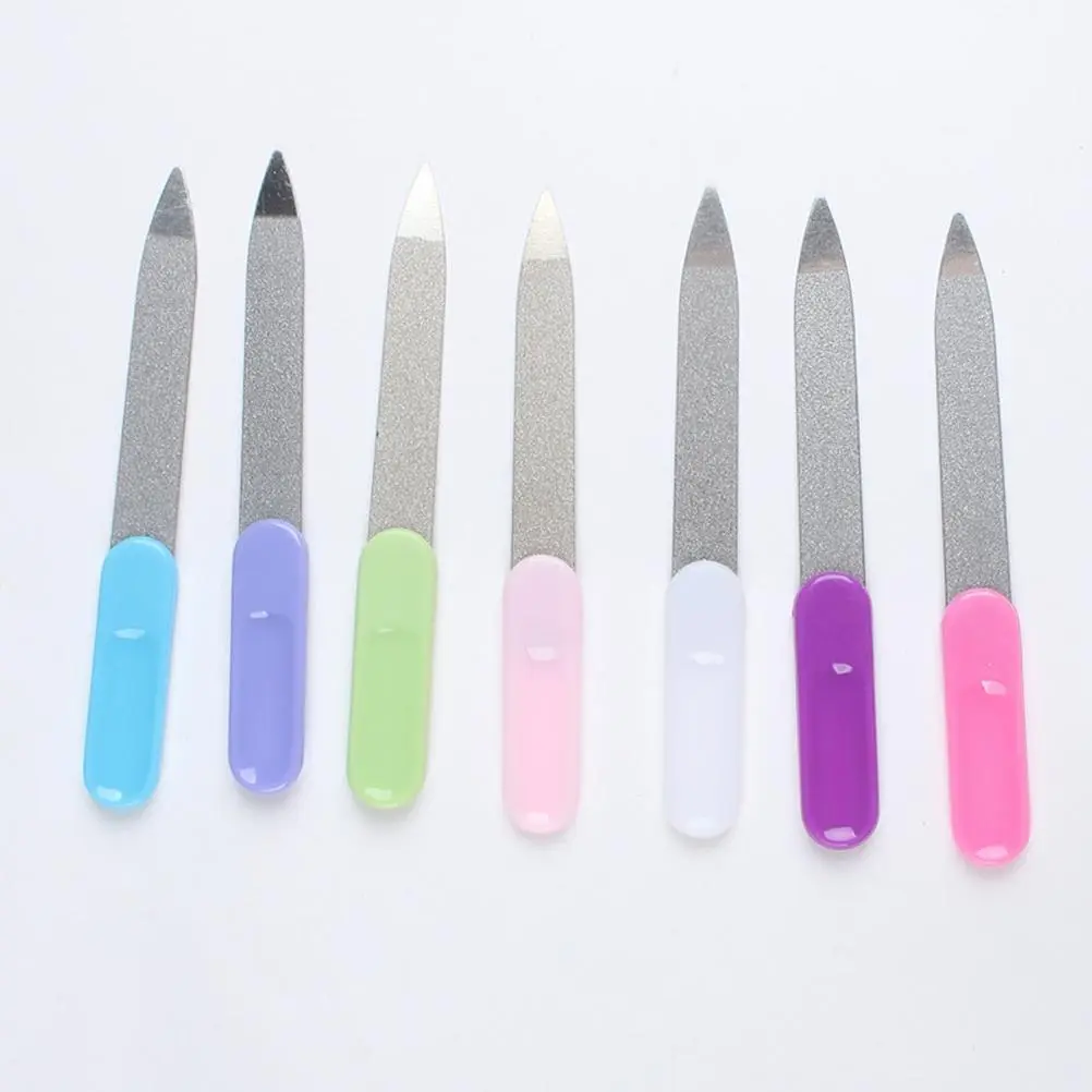 Nail File Stainless Pretty Finger Files Tag Man Scissors 9.00X1.00X0.50CM Black