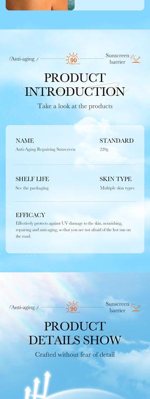 Product Introduction of Sunscreen Anti-Light Old Repair Refreshing UV Protection Sunscreen Lotion Spf90 18