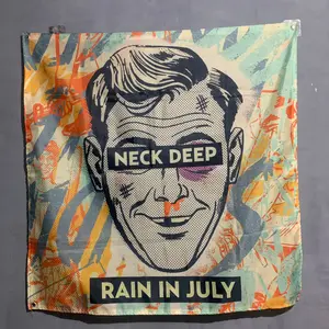 Miniflag/Flag/Banner/Bendera/Tapestry/Poster Kain/Dekorasi/Spanduk/Bendera Band Neck Deep Rain In Jully