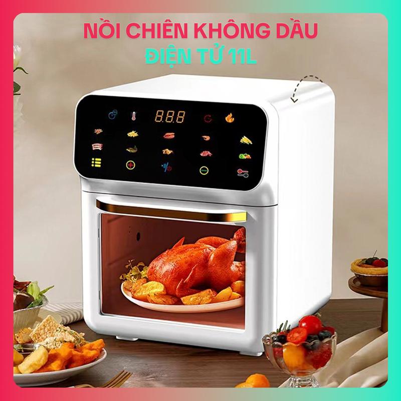 Nồi chiên không dầu điều khiển điện tử KAISA 11L  - BH 12 tháng, nồi điện tử air fryer