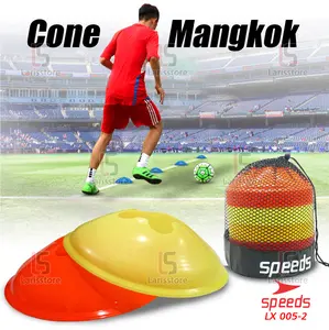 SPEEDS Cone Mangkok Isi 1 Marker Tempat Lapangan Sport Cones Latihan Futsal 50 pcs Bonus Tas Jaring Bola Ball Outdoor 005-2