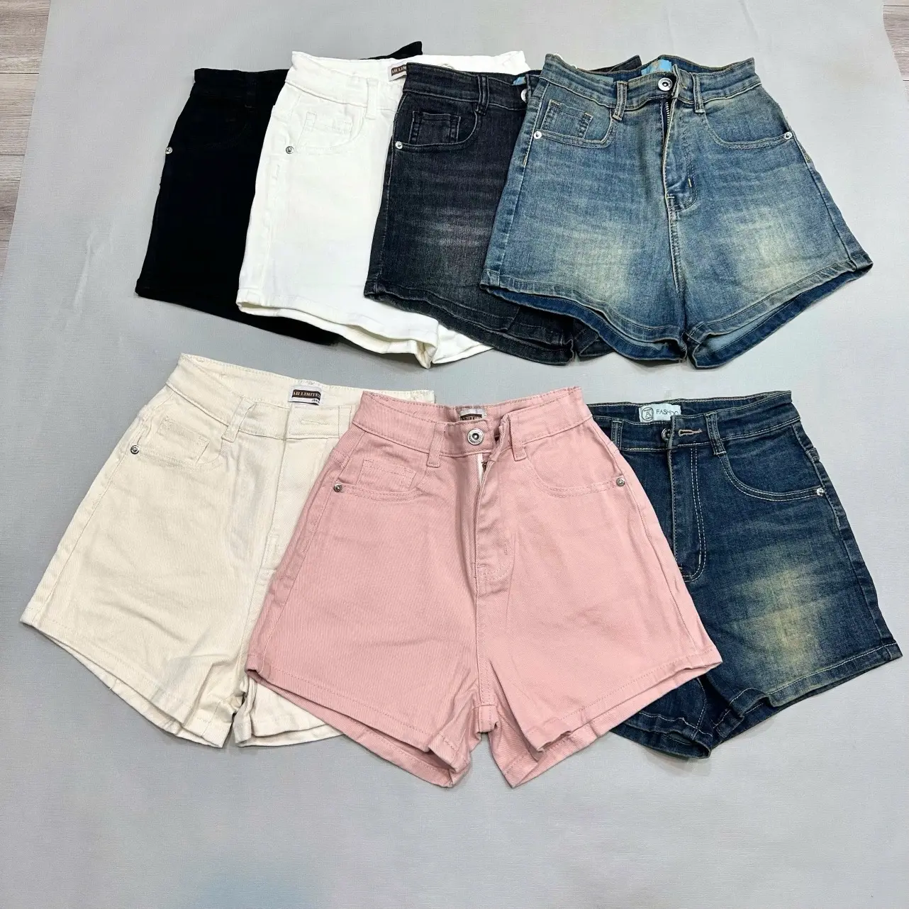Nguyênrubyshop4 - Quần sort Jean co giản mạnh nhiều màu chất jean QC  lưng cao  lên phom