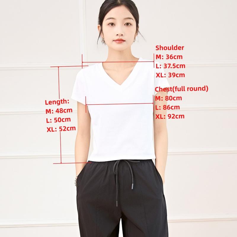 Product Introduction of Eyouth 13106 Women's T-Shirt V-nect Short Sleeve- Soft and Comfortable Tops 41