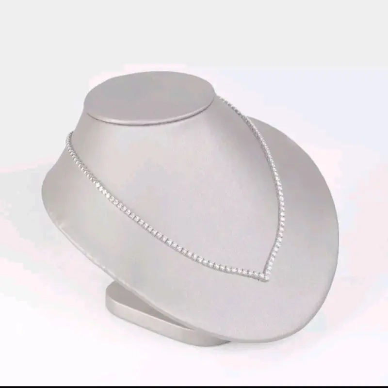 Clue Xuping - Aksesoris Kalung Wanita Setengah Permata Stainless  N05092224 Perhiasan Silver Titanium 7